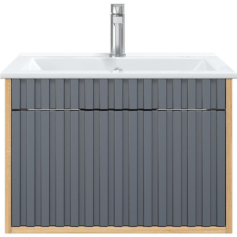 Тумба под раковину Onika Дайлер 60 106151 подвесная Графит Дуб сонома, купить, цена, заказать, магазин, доставка, скидка, промокод, купить, цена, заказать, магазин, доставка, скидка, промокод