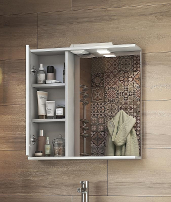 Зеркало со шкафом Vigo Diana 60 L z.DIA.60.L.El с подсветкой Белое