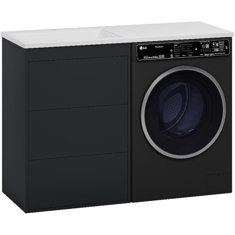 Тумба с раковиной Brevita Grafit 120 L УТ000015085 Графит матовый, купить, цена, заказать, магазин, доставка, скидка, промокод, купить, цена, заказать, магазин, доставка, скидка, промокод