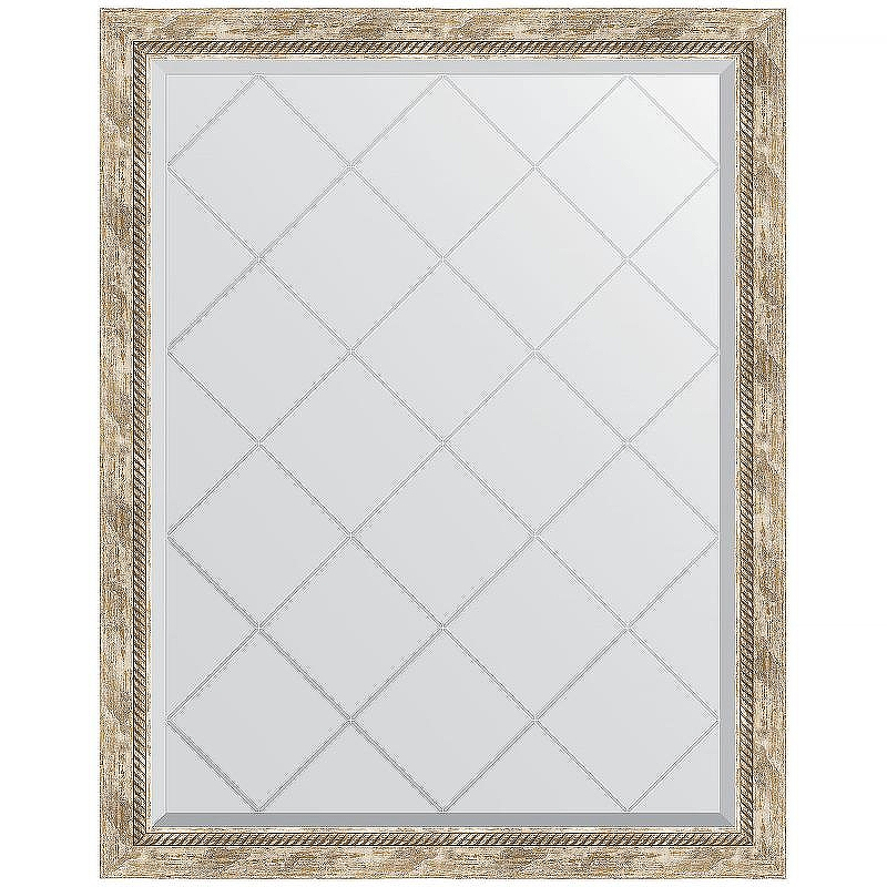 Зеркало Evoform Exclusive-G 118х93 BY 4349 с гравировкой в багетной раме - Прованс с плетением 70, купить, цена, заказать, магазин, доставка, скидка, промокод, купить, цена, заказать, магазин, доставка, скидка, промокод