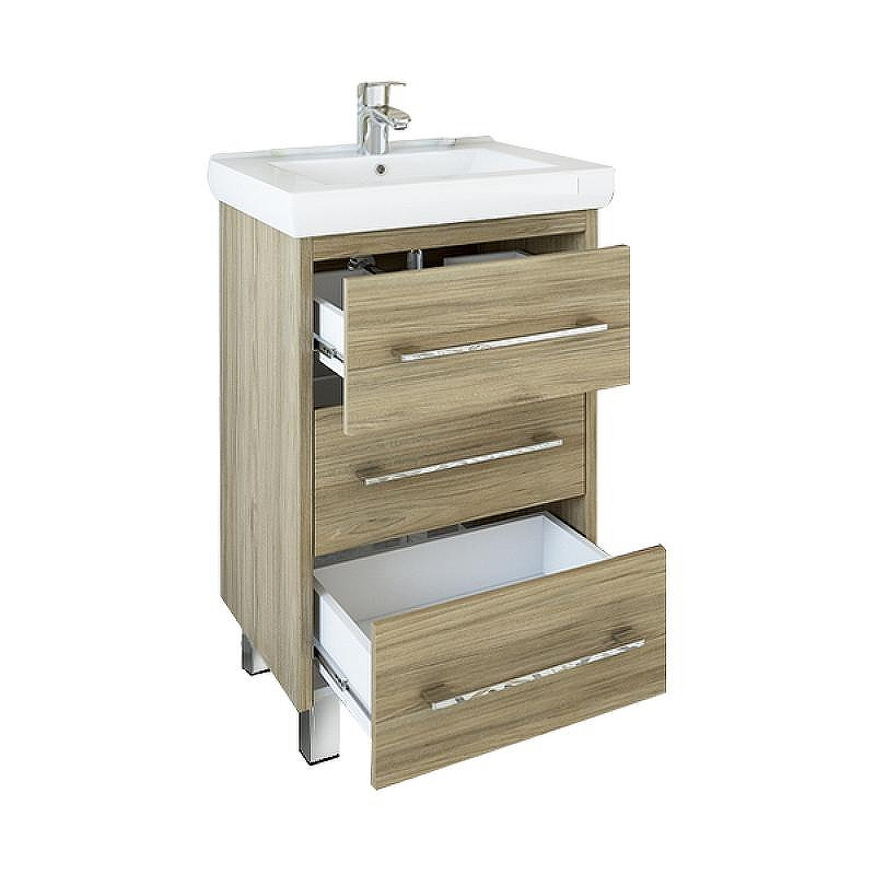 Тумба под раковину Sanflor Ларго 60 С0002106 Швейцарский вяз, купить, цена, заказать, магазин, доставка, скидка, промокод, купить, цена, заказать, магазин, доставка, скидка, промокод