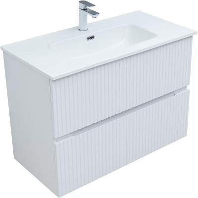 Тумба под раковину Aquanet Джейн 90 313287 подвесная Белая матовая