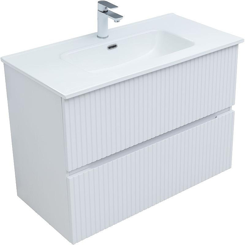 Тумба под раковину Aquanet Джейн 90 313287 подвесная Белая матовая, купить, цена, заказать, магазин, доставка, скидка, промокод, купить, цена, заказать, магазин, доставка, скидка, промокод