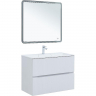 Тумба под раковину Aquanet Джейн 90 313287 подвесная Белая матовая, купить, цена, заказать, магазин, доставка, скидка, промокод, купить, цена, заказать, магазин, доставка, скидка, промокод