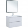 Тумба под раковину Aquanet Джейн 90 313287 подвесная Белая матовая, купить, цена, заказать, магазин, доставка, скидка, промокод, купить, цена, заказать, магазин, доставка, скидка, промокод