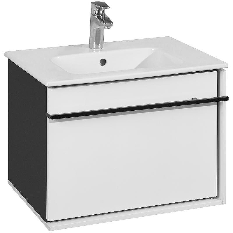 Тумба под раковину Roca Aneto 60 857429806 подвесная Белый глянец Черная матовая, купить, цена, заказать, магазин, доставка, скидка, промокод, купить, цена, заказать, магазин, доставка, скидка, промокод