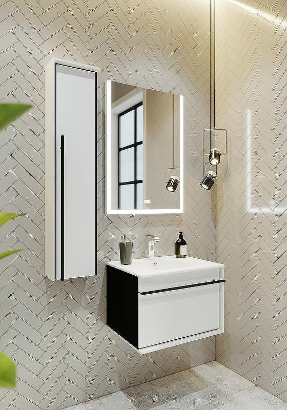 Тумба под раковину Roca Aneto 60 857429806 подвесная Белый глянец Черная матовая, купить, цена, заказать, магазин, доставка, скидка, промокод, купить, цена, заказать, магазин, доставка, скидка, промокод