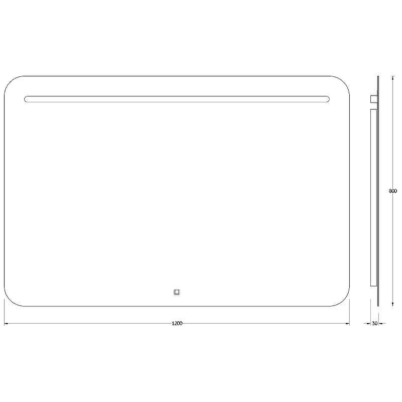 Зеркало Evoform Ledline 80x120 BY 2448 с подсветкой 10 W - сенсорный выключатель, купить, цена, заказать, магазин, доставка, скидка, промокод, купить, цена, заказать, магазин, доставка, скидка, промокод