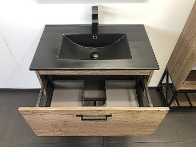 Тумба с раковиной Comforty Бредфорд 75 00004149064 Дуб темный