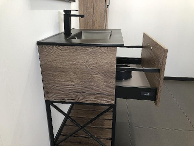 Тумба с раковиной Comforty Бредфорд 75 00004149064 Дуб темный