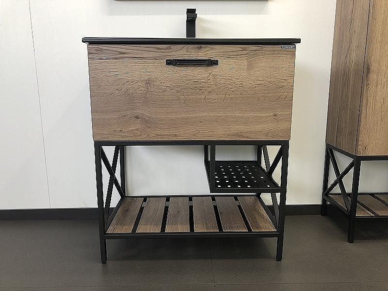 Тумба с раковиной Comforty Бредфорд 75 00004149064 Дуб темный, купить, цена, заказать, магазин, доставка, скидка, промокод, купить, цена, заказать, магазин, доставка, скидка, промокод