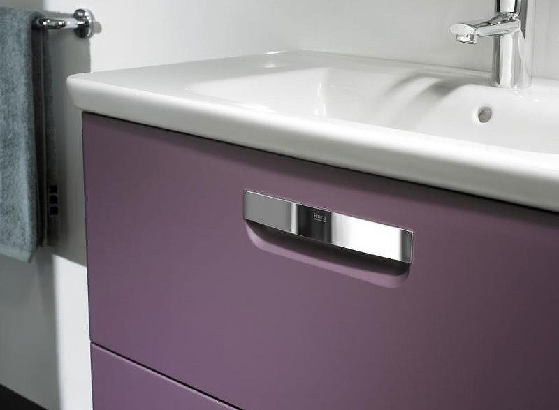 Тумба под раковину Roca The Gap 80 ZRU9302740 подвесная Фиолетовая, купить, цена, заказать, магазин, доставка, скидка, промокод, купить, цена, заказать, магазин, доставка, скидка, промокод