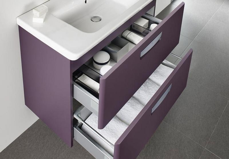 Тумба под раковину Roca The Gap 80 ZRU9302740 подвесная Фиолетовая, купить, цена, заказать, магазин, доставка, скидка, промокод, купить, цена, заказать, магазин, доставка, скидка, промокод