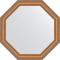 Зеркало Evoform Octagon 62х62 BY 3707 в багетной раме - Золотые бусы на бронзе 60, купить, цена, заказать, магазин, доставка, скидка, промокод, купить, цена, заказать, магазин, доставка, скидка, промокод