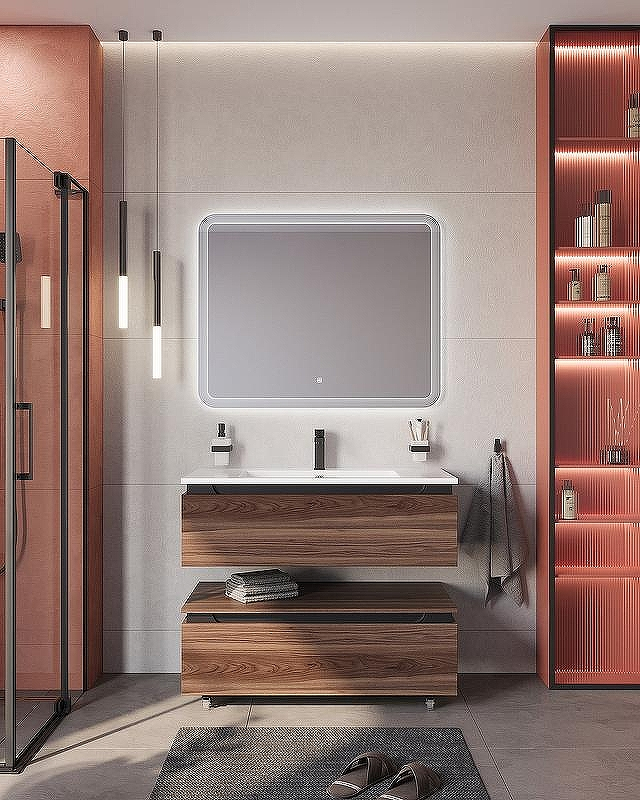 Тумба Cezares Slider 100 SLIDER-1000-1C-PI-NA-P Орех дымчатый, купить, цена, заказать, магазин, доставка, скидка, промокод, купить, цена, заказать, магазин, доставка, скидка, промокод