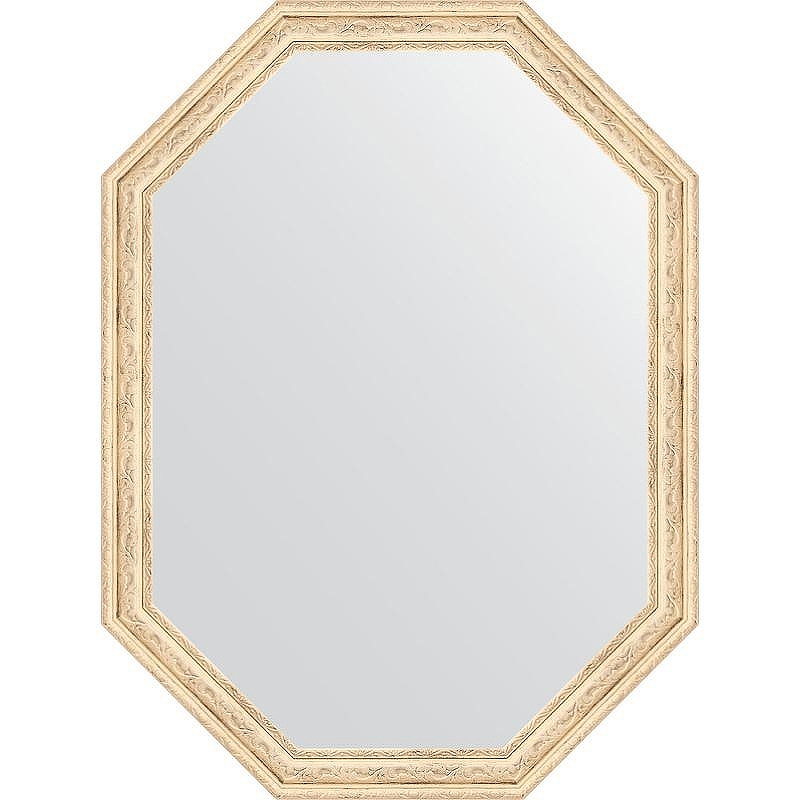 Зеркало Evoform Octagon 59x79 BY 7019 в багетной раме - Слоновая кость 51, купить, цена, заказать, магазин, доставка, скидка, промокод, купить, цена, заказать, магазин, доставка, скидка, промокод