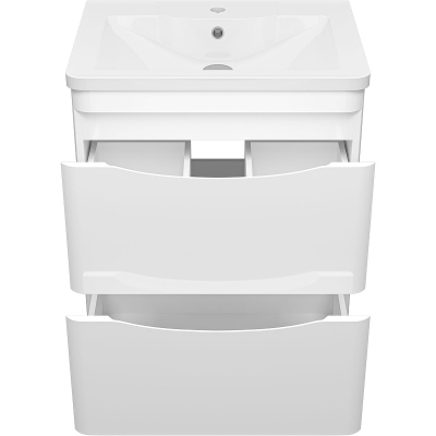 Тумба с раковиной Misty Атлантик 60 УТ000011690 подвесная Белая