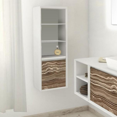 Шкаф пенал SanVit Стайл 32 pstyle в цвете Ral подвесной Красный глянец