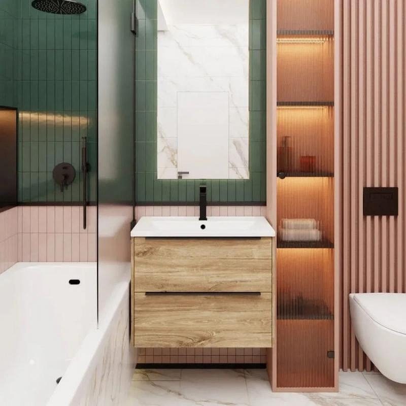 Тумба под раковину La Fenice Tesoro 100 FNC-01-TES-DKK-100-2 подвесная Дуб канзас коричневый, купить, цена, заказать, магазин, доставка, скидка, промокод, купить, цена, заказать, магазин, доставка, скидка, промокод