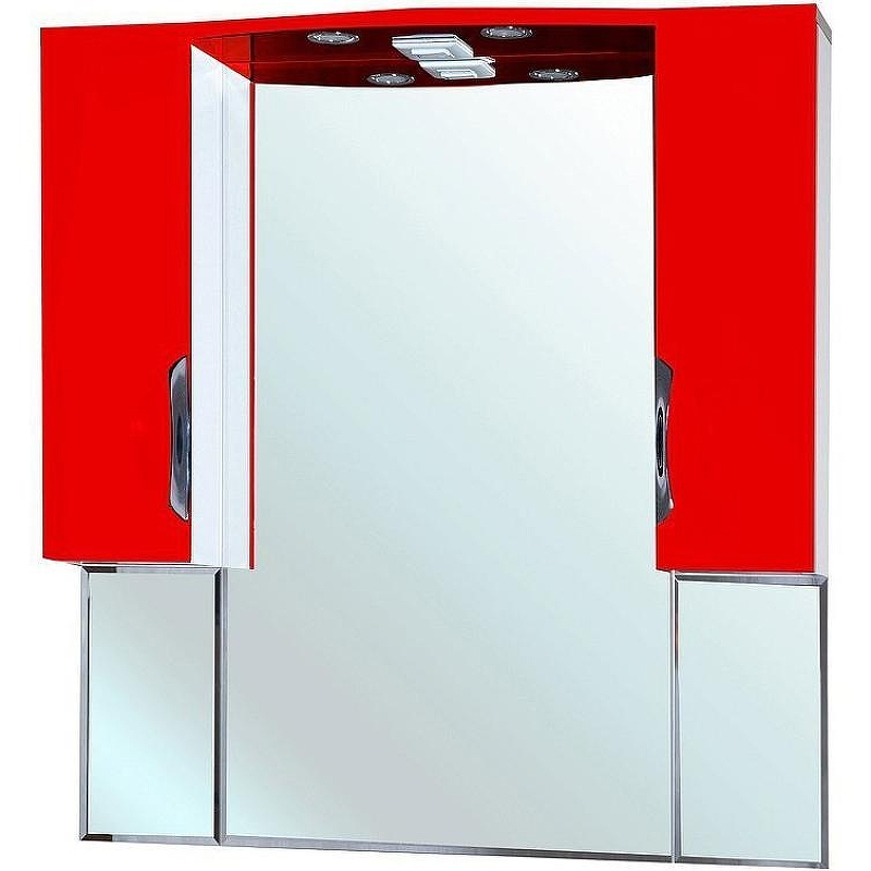 Зеркало со шкафом Bellezza Лагуна 105 4612118000030 с подсветкой Красное Белое, купить, цена, заказать, магазин, доставка, скидка, промокод, купить, цена, заказать, магазин, доставка, скидка, промокод