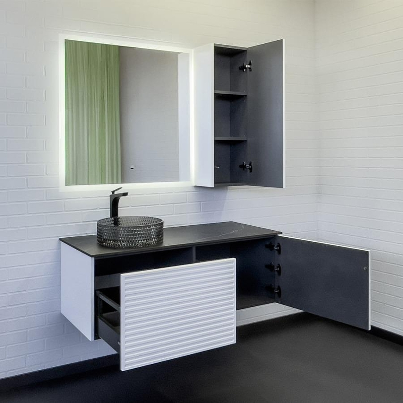 Тумба с раковиной Comforty Геленджик 120 00-00020804 подвесная Белая матовая, купить, цена, заказать, магазин, доставка, скидка, промокод, купить, цена, заказать, магазин, доставка, скидка, промокод