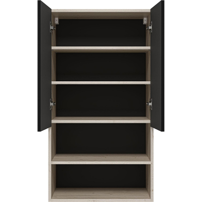 Подвесной шкаф Misty Поло 60 О-Пол08060-012 над стиральной машиной Антрацит Дуб Галифакс белый