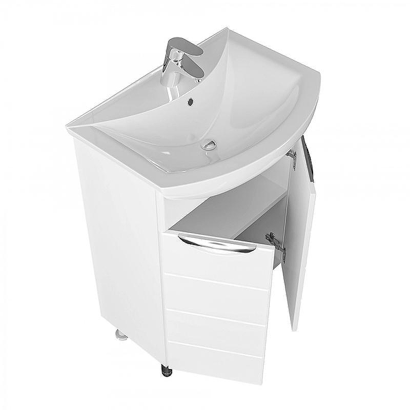 Тумба под раковину СанТа Родос 60 N 206022 Белая, купить, цена, заказать, магазин, доставка, скидка, промокод, купить, цена, заказать, магазин, доставка, скидка, промокод