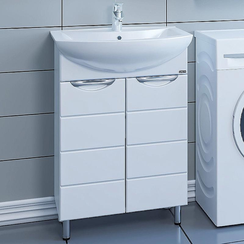 Тумба под раковину СанТа Родос 60 N 206022 Белая, купить, цена, заказать, магазин, доставка, скидка, промокод, купить, цена, заказать, магазин, доставка, скидка, промокод