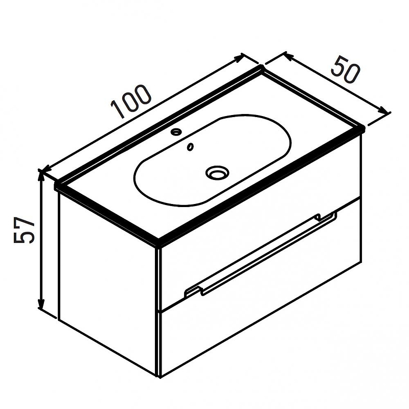 Тумба с раковиной Orka Lodi 100 5005888 подвесная цвет Белый Черный, купить, цена, заказать, магазин, доставка, скидка, промокод, купить, цена, заказать, магазин, доставка, скидка, промокод