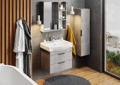 Тумба под раковину Onika Девис 65.13 106546 подвесная Бетон чикаго