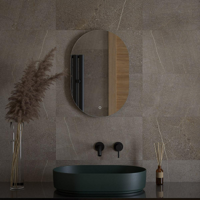 Зеркало Defesto Opti 40х60 DF 2911S с подсветкой 16W-3000K/Сенсорный выключатель/Теплый белый свет