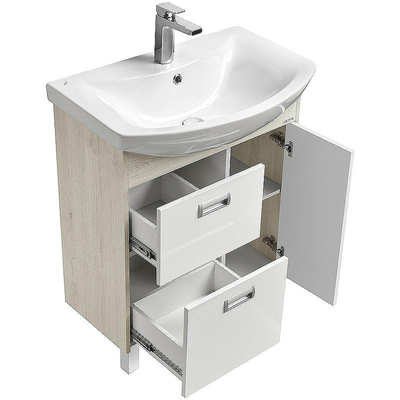 Тумба под раковину Aquaton Бекка PRO 70 1A208701BAC20 Белый Дуб сомерсет, купить, цена, заказать, магазин, доставка, скидка, промокод, купить, цена, заказать, магазин, доставка, скидка, промокод