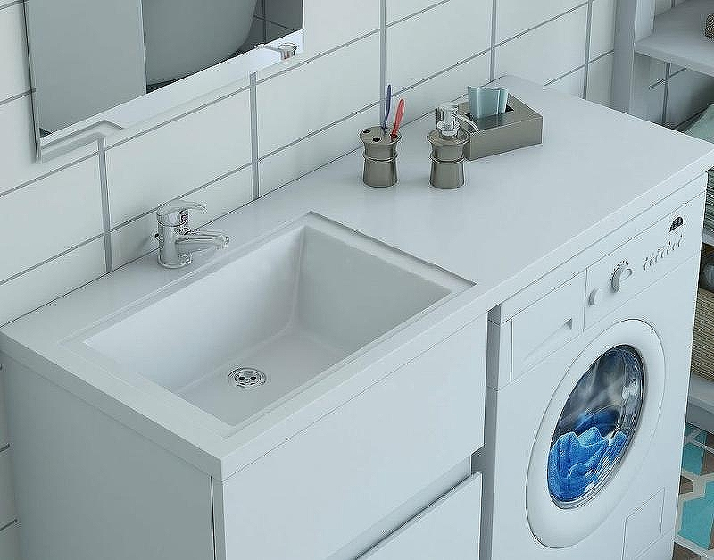 Тумба с раковиной Эстет Dallas Luxe 115 L ФР-00002298 Белая, купить, цена, заказать, магазин, доставка, скидка, промокод, купить, цена, заказать, магазин, доставка, скидка, промокод