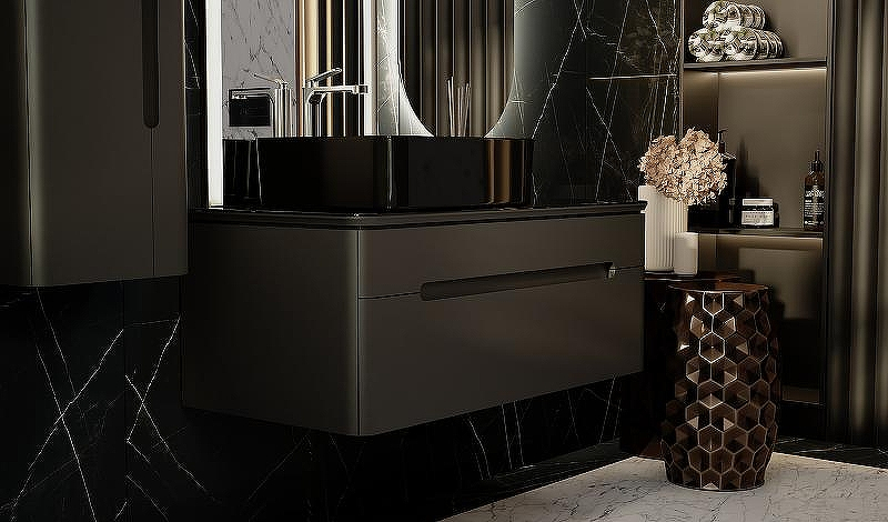 Тумба под раковину Jorno Shine 100 Shi.01.100/P/A подвесная Антрацит, купить, цена, заказать, магазин, доставка, скидка, промокод, купить, цена, заказать, магазин, доставка, скидка, промокод