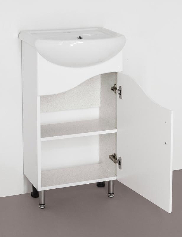 Тумба под раковину Style Line Эко Волна 2 Уют 45 Белый глянец, купить, цена, заказать, магазин, доставка, скидка, промокод, купить, цена, заказать, магазин, доставка, скидка, промокод