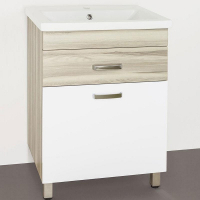 Тумба под раковину Style Line Ориноко 60 Белый Светлое дерево, купить, цена, заказать, магазин, доставка, скидка, промокод, купить, цена, заказать, магазин, доставка, скидка, промокод