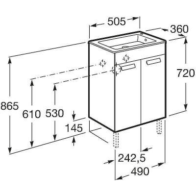 Тумба под раковину Roca Debba 50 ZRU9302710 Белая