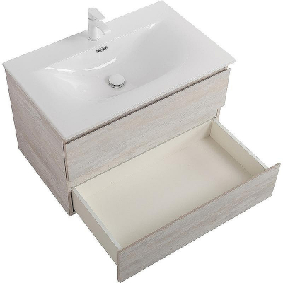 Тумба под раковину Cezares Molveno 80 MOLVENO-80-2C-SO-LB подвесная Legno Bianco