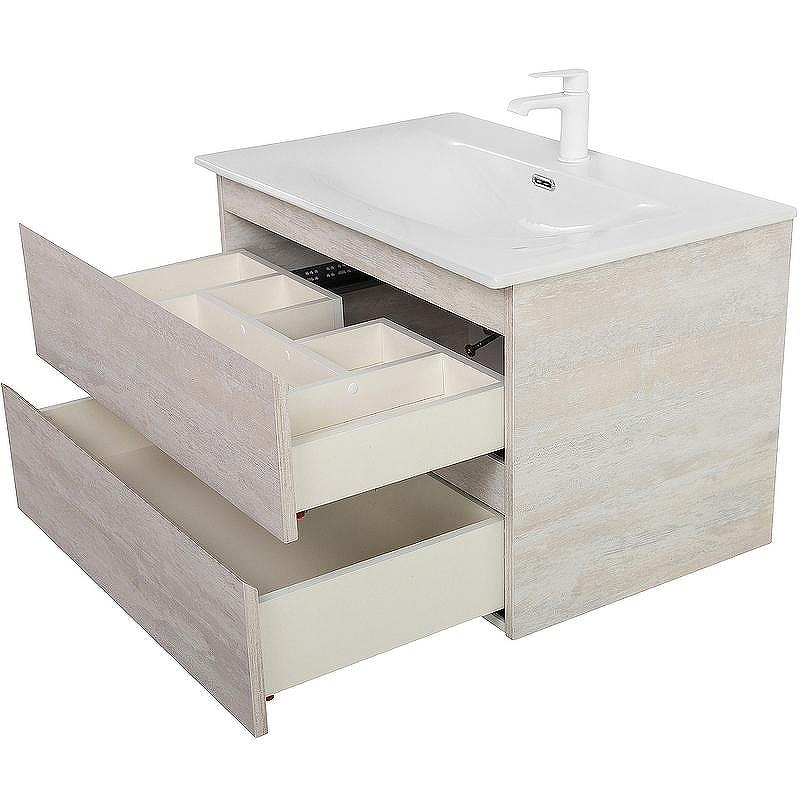 Тумба под раковину Cezares Molveno 80 MOLVENO-80-2C-SO-LB подвесная Legno Bianco, купить, цена, заказать, магазин, доставка, скидка, промокод, купить, цена, заказать, магазин, доставка, скидка, промокод