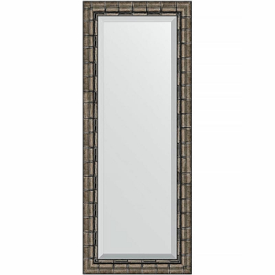 Зеркало Evoform Exclusive 133х53 BY 1156 с фацетом в багетной раме - Серебряный бамбук 73