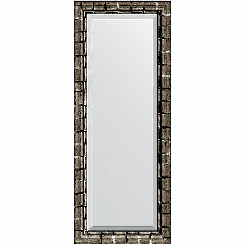 Зеркало Evoform Exclusive 133х53 BY 1156 с фацетом в багетной раме - Серебряный бамбук 73, купить, цена, заказать, магазин, доставка, скидка, промокод, купить, цена, заказать, магазин, доставка, скидка, промокод