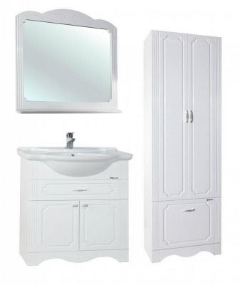 Шкаф пенал Bellezza Кантри 60 Белый