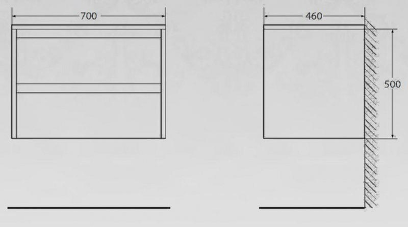 Тумба под раковину BelBagno Kraft 70 KRAFT-700-2C-SO-RGB подвесная Rovere Galifax Bianco, купить, цена, заказать, магазин, доставка, скидка, промокод, купить, цена, заказать, магазин, доставка, скидка, промокод