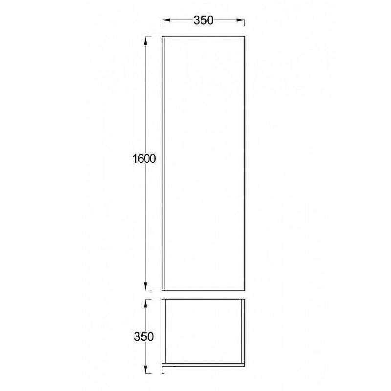 Шкаф пенал Veedi Novel 35 NVL000P подвесной Белый, купить, цена, заказать, магазин, доставка, скидка, промокод, купить, цена, заказать, магазин, доставка, скидка, промокод