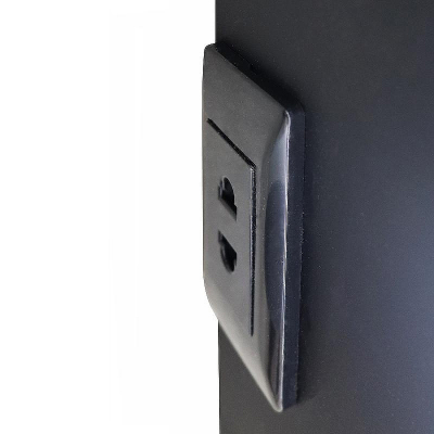 Зеркальный шкаф Reflexion Black 450х800 RF2003BL с подсветкой Черный матовый