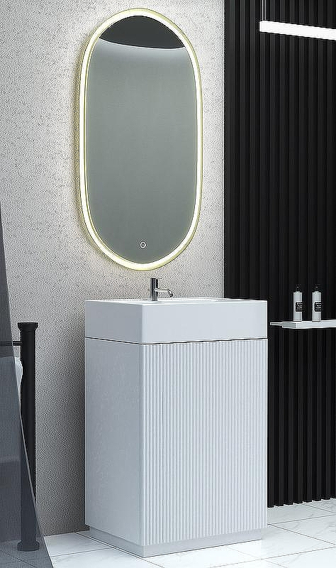 Тумба с раковиной SanVit Рольф мини 59 krolfmini3d Белая глянцевая, купить, цена, заказать, магазин, доставка, скидка, промокод, купить, цена, заказать, магазин, доставка, скидка, промокод