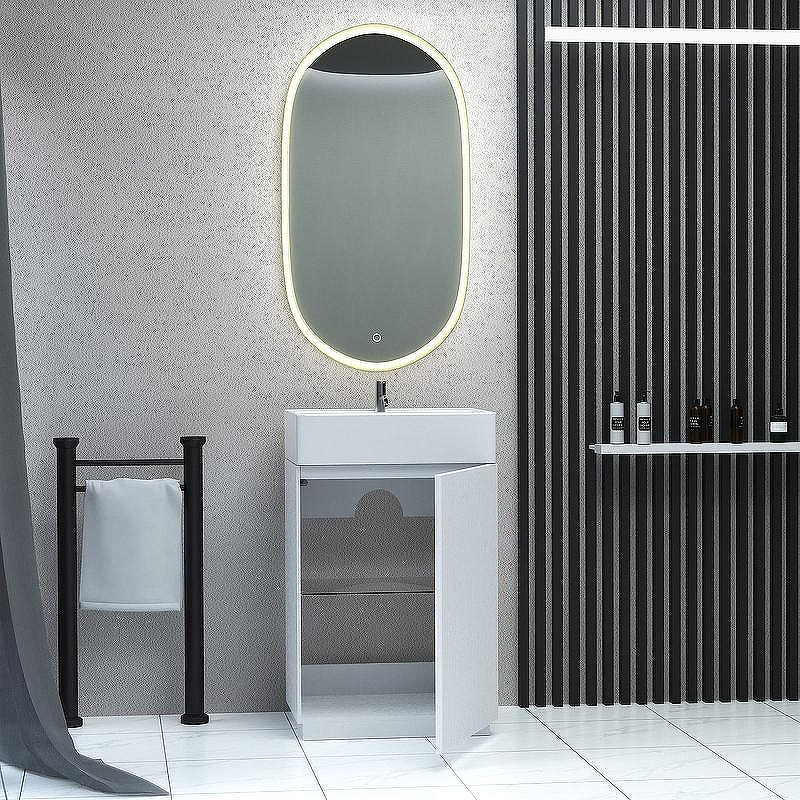 Тумба с раковиной SanVit Рольф мини 59 krolfmini3d Белая глянцевая, купить, цена, заказать, магазин, доставка, скидка, промокод, купить, цена, заказать, магазин, доставка, скидка, промокод