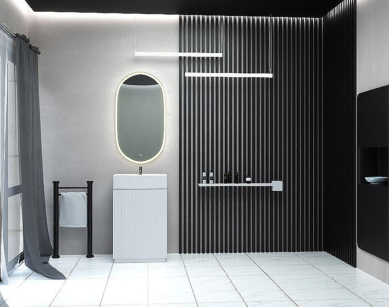 Тумба с раковиной SanVit Рольф мини 59 krolfmini3d Белая глянцевая, купить, цена, заказать, магазин, доставка, скидка, промокод, купить, цена, заказать, магазин, доставка, скидка, промокод