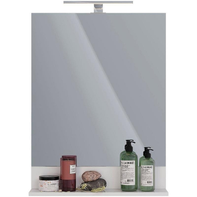 Зеркало Lemark Romance 60 LM07R60Z Белый глянец с кнопочным выключателем