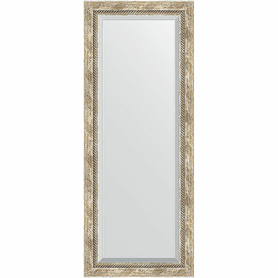 Зеркало Evoform Exclusive 133х53 BY 3511 с фацетом в багетной раме - Прованс с плетением 70